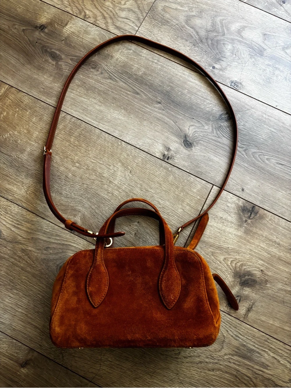 KHAITE Maeve Small Suede Crossbody Bag